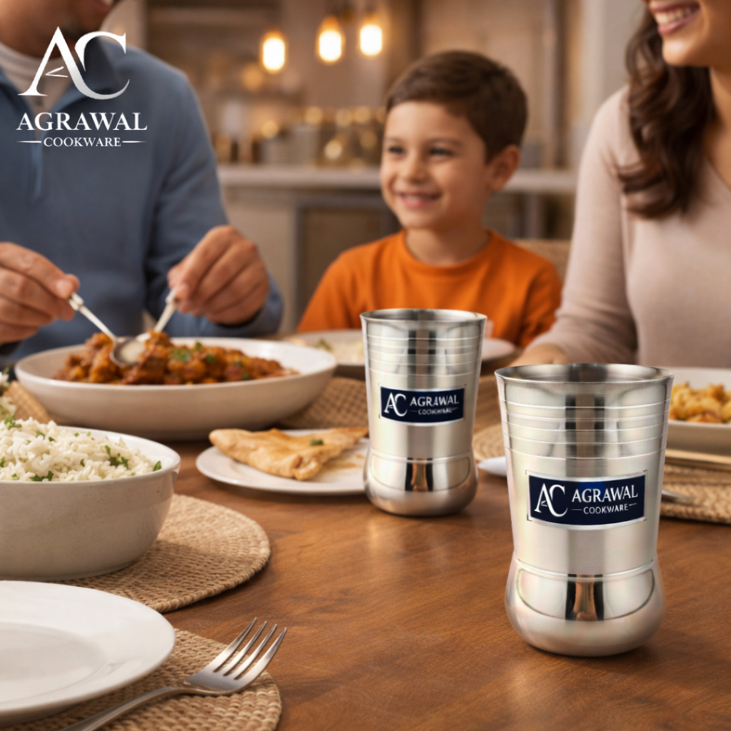 Agrawal Cookware Stainless Steel Glass Set of 6