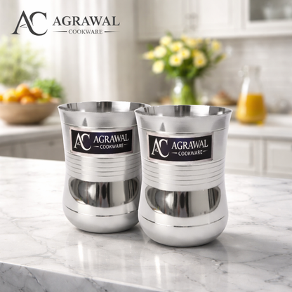 Agrawal Cookware Stainless Steel Glass Set of 6