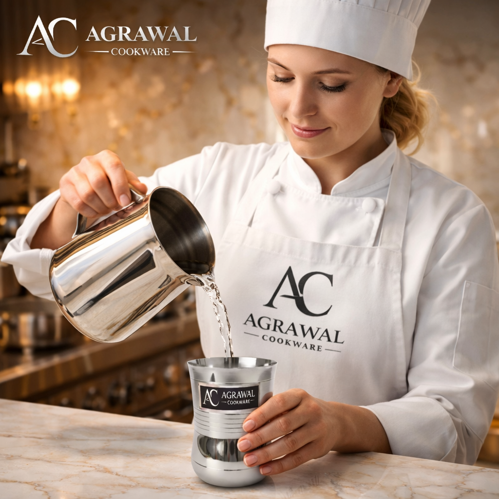 Agrawal Cookware Stainless Steel Glass Set of 6