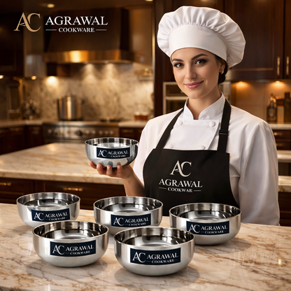 Agrawal Cookware Premium Apple Bowls - Set of 6