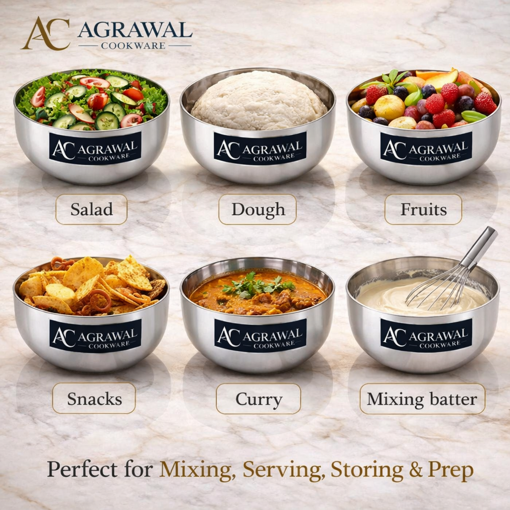 Agrawal Cookware Premium Apple Bowls - Set of 6