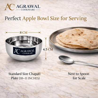 Agrawal Cookware Premium Apple Bowls - Set of 6