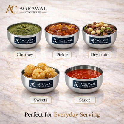 Agrawal Cookware Premium Apple Bowls - Set of 6