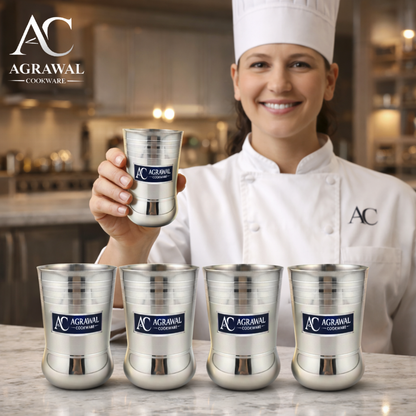 Agrawal Cookware Stainless Steel Glass Set of 6