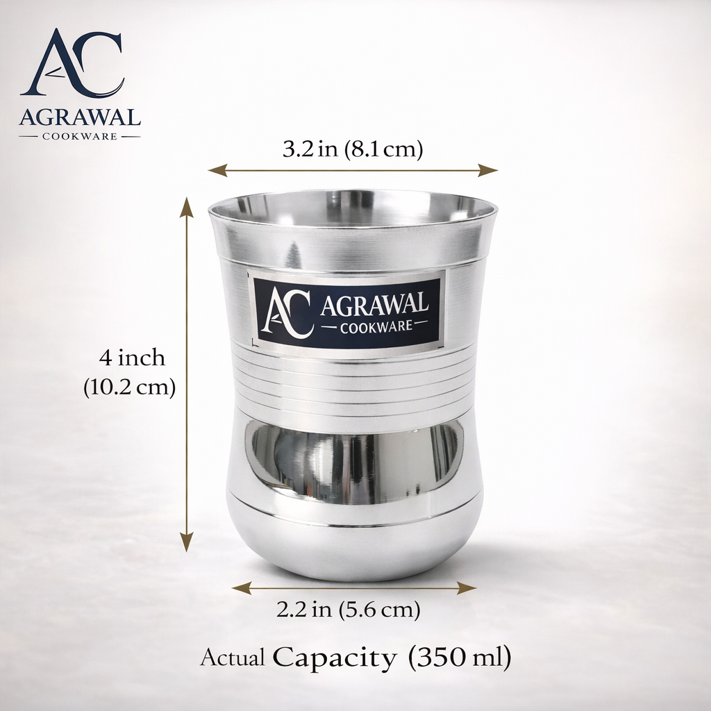 Agrawal Cookware Stainless Steel Glass Set of 6