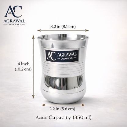 Agrawal Cookware Stainless Steel Glass Set of 6