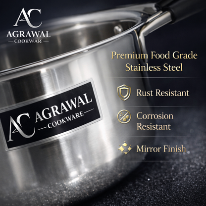 Agrawal Cookware Premium Stainless Steel Saucepan - Tea Maker