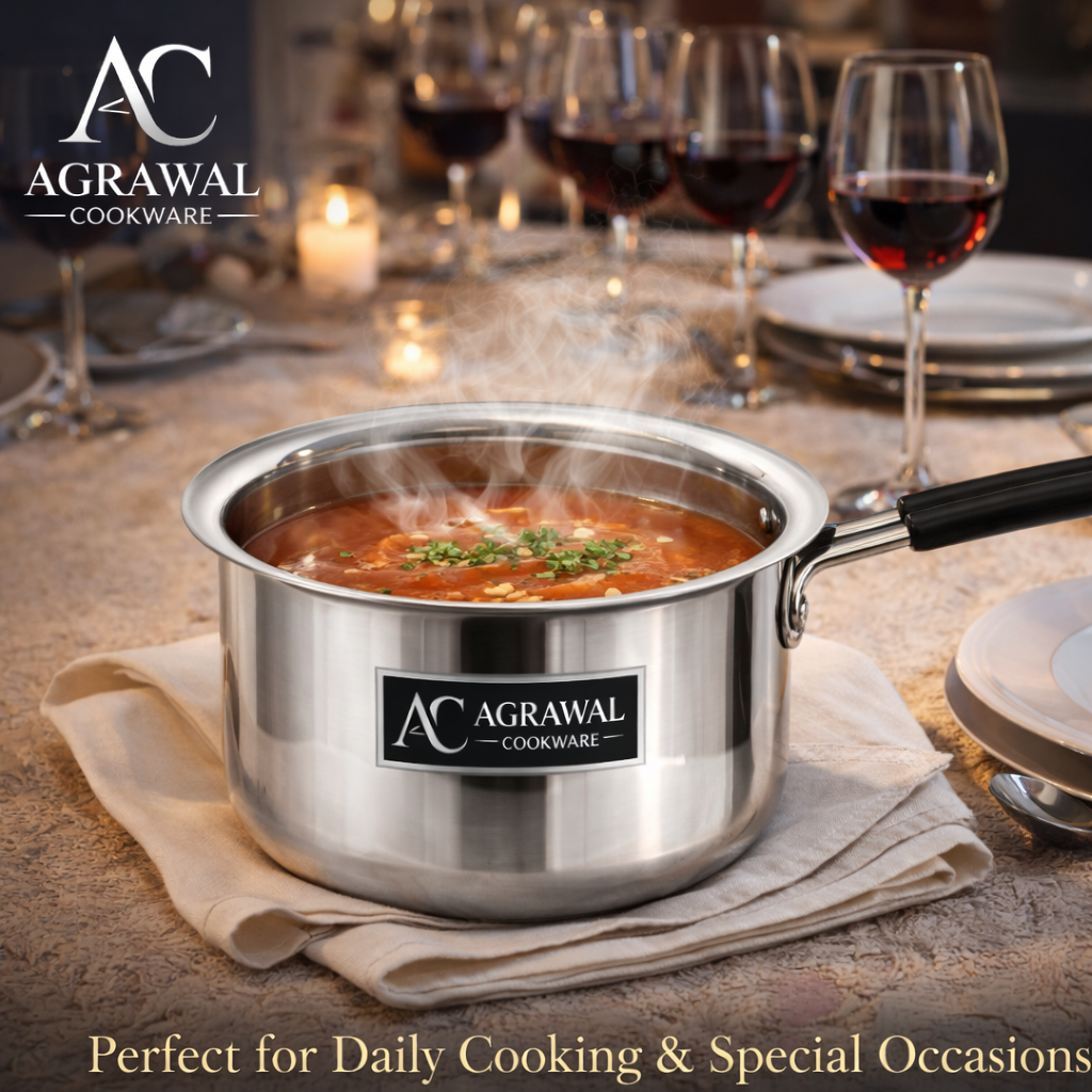 Agrawal Cookware Premium Stainless Steel Saucepan - Tea Maker