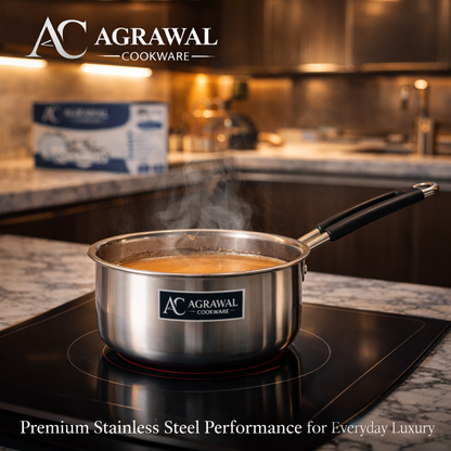 Agrawal Cookware Premium Stainless Steel Saucepan - Tea Maker
