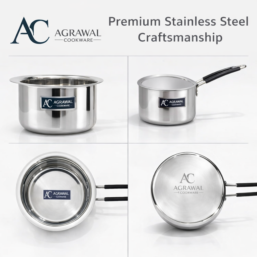 Agrawal Cookware Premium Stainless Steel Saucepan - Tea Maker
