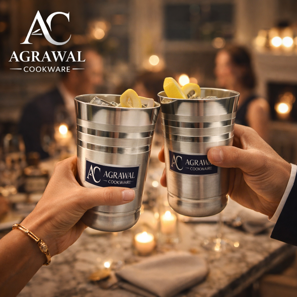 Agrawal Cookware Stainless Steel Glass Set of 6