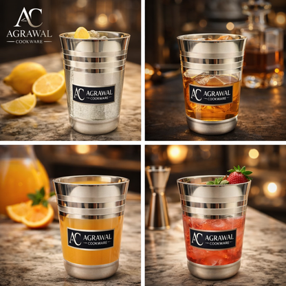 Agrawal Cookware Stainless Steel Glass Set of 6