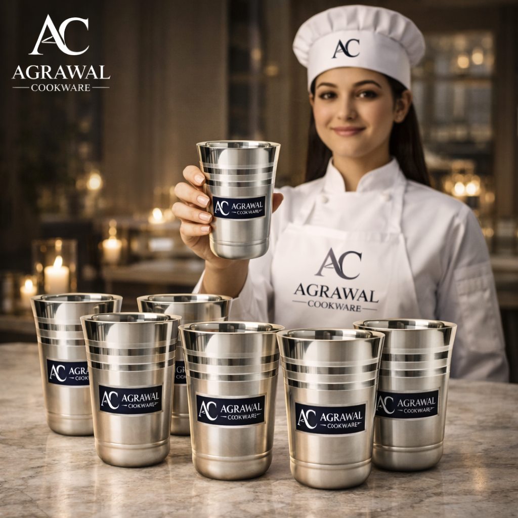 Agrawal Cookware Stainless Steel Glass Set of 6