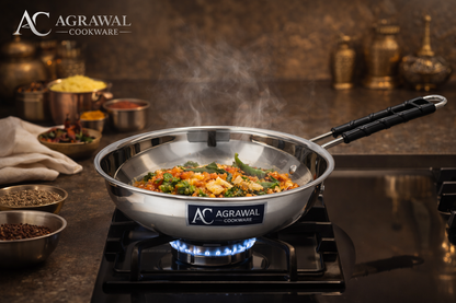 Agrawal Cookware Premium Stainless Steel Frypan