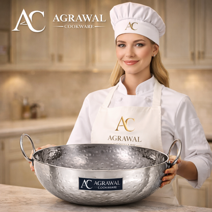 Agrawal Cookware Premium Heavy Bottom Hammered Kadhai