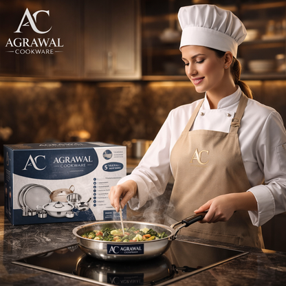 Agrawal Cookware Premium Stainless Steel Frypan