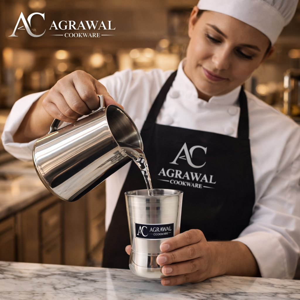 Agrawal Cookware Stainless Steel Glass Set of 6