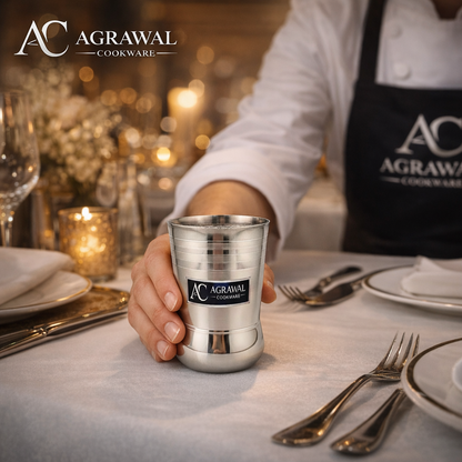 Agrawal Cookware Stainless Steel Glass Set of 6